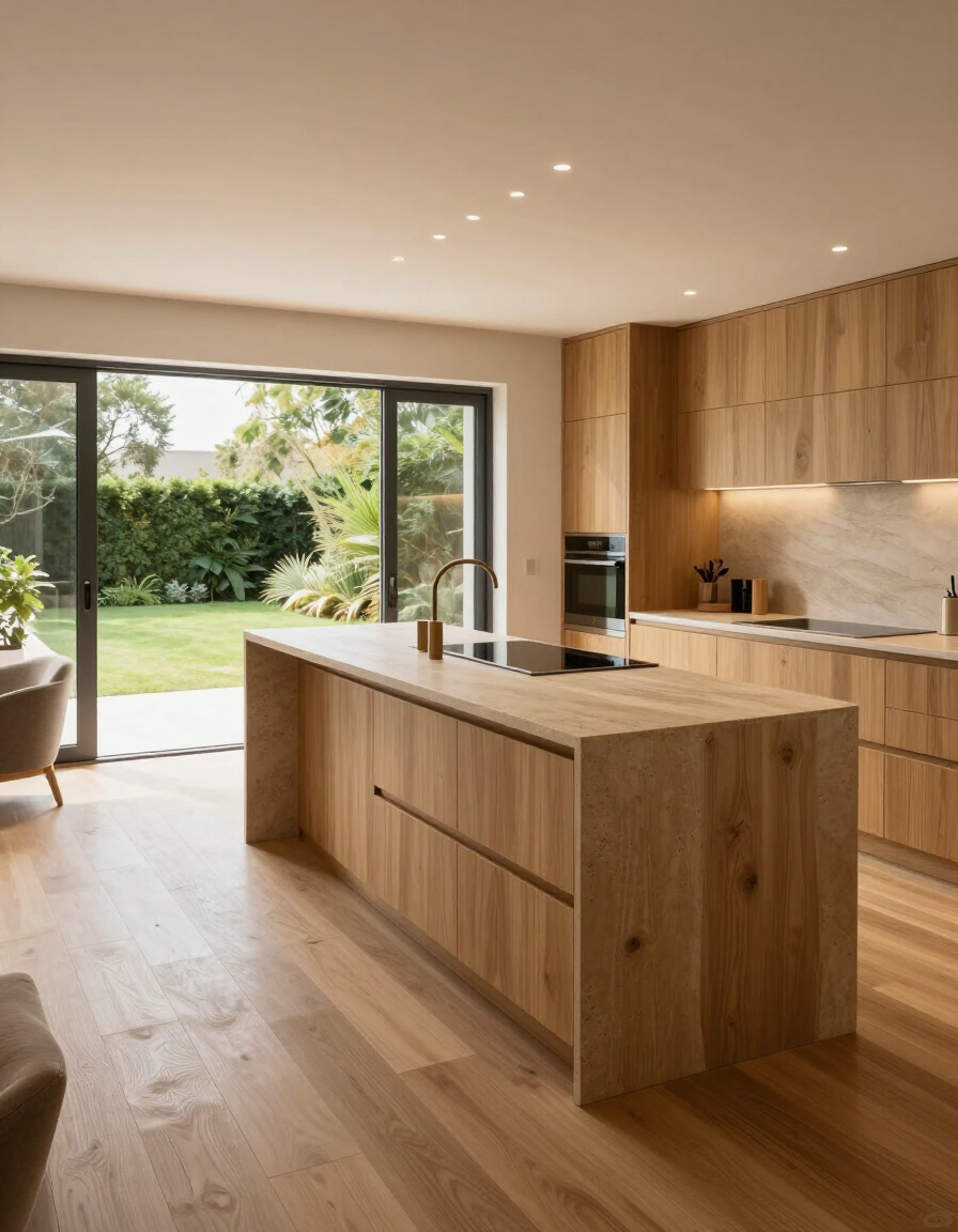 Whole house transformation — open plan kitchen living space