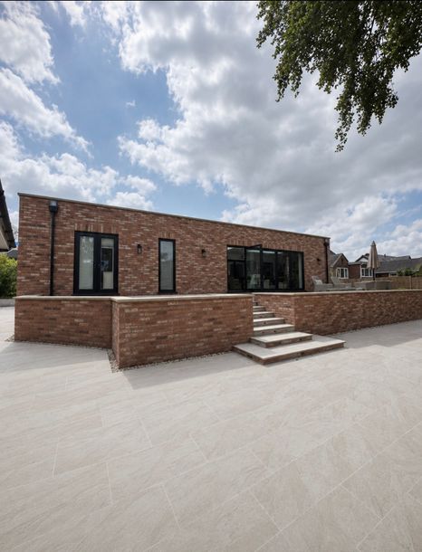 Rear extension with glazed doors