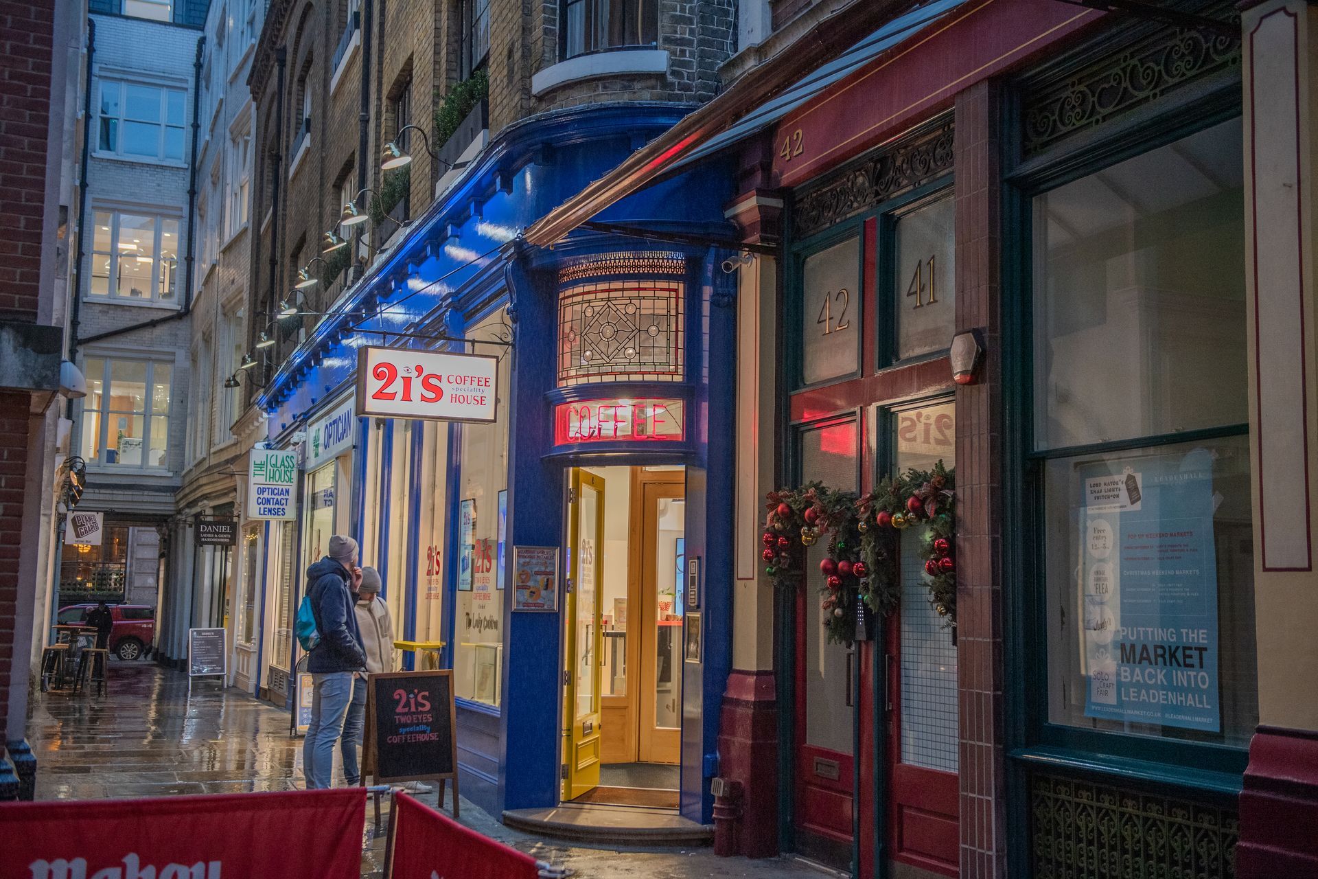Colourful London street with historic shopfronts, featured on a Harry Potter walking tour