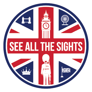 See All The Sights logo featuring a Union Jack design with London landmarks
