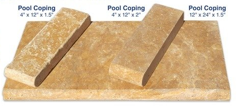 gold tumbled coping