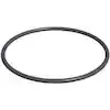 A black rubber ring on a white background.