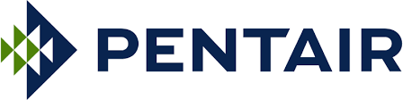 The pentair logo is a blue and green triangle with arrows pointing in opposite directions.