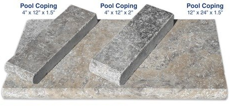 silver tumbled coping