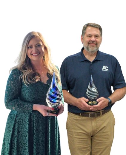 Liz Cooper, 2026 Communicator of the Year and Gary Herman, 2026 Chris Coulson Lifetime Achievement Award Recipient