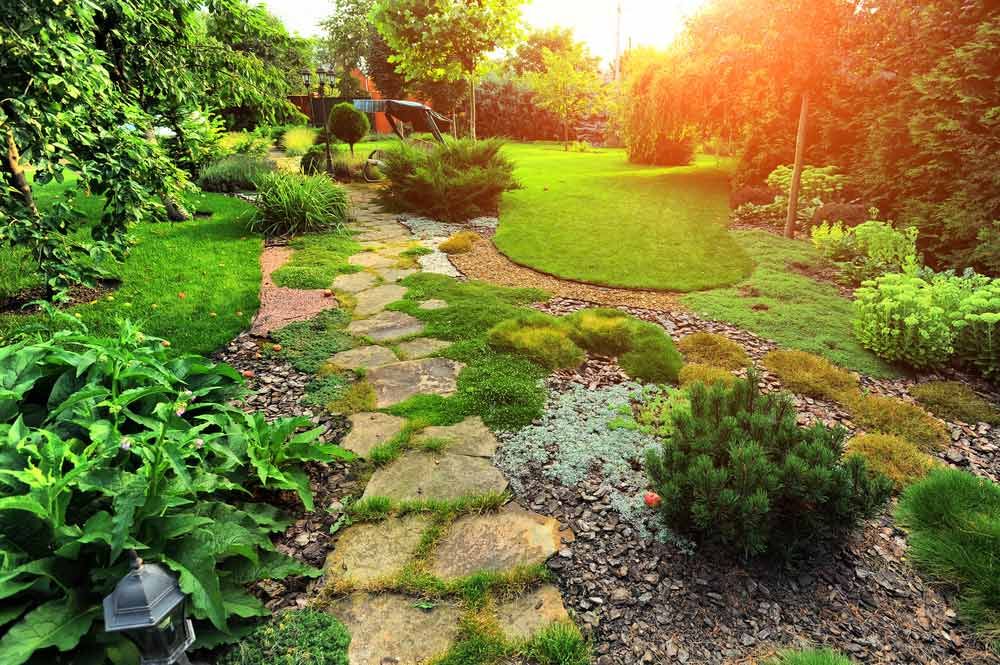 There is a Stone Path in the Middle of the Garden — B & C Yard Improvements in Nyngan, NSW