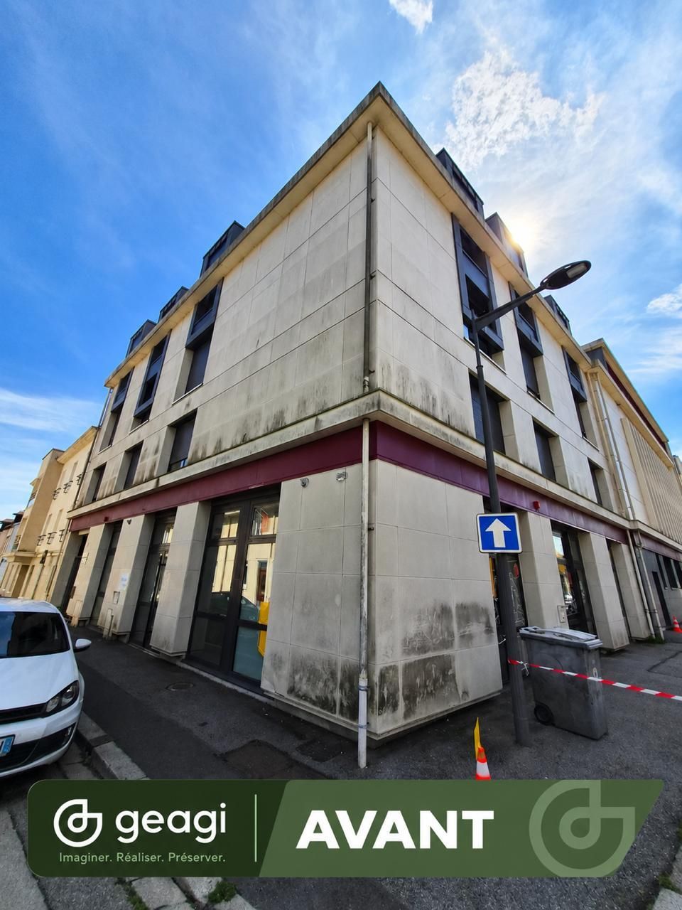 Nettoyage d'une façade d'un immeuble à Rouen photo prise avant