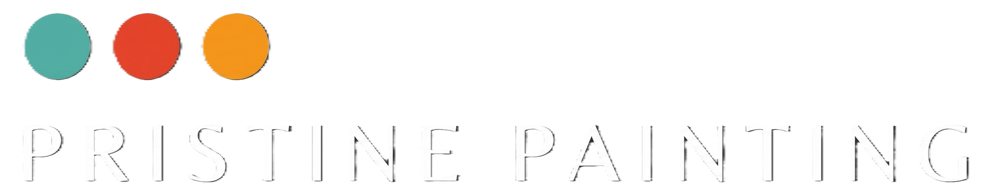 Logo for Pristine Painting with three colored circles and pale gray text.
