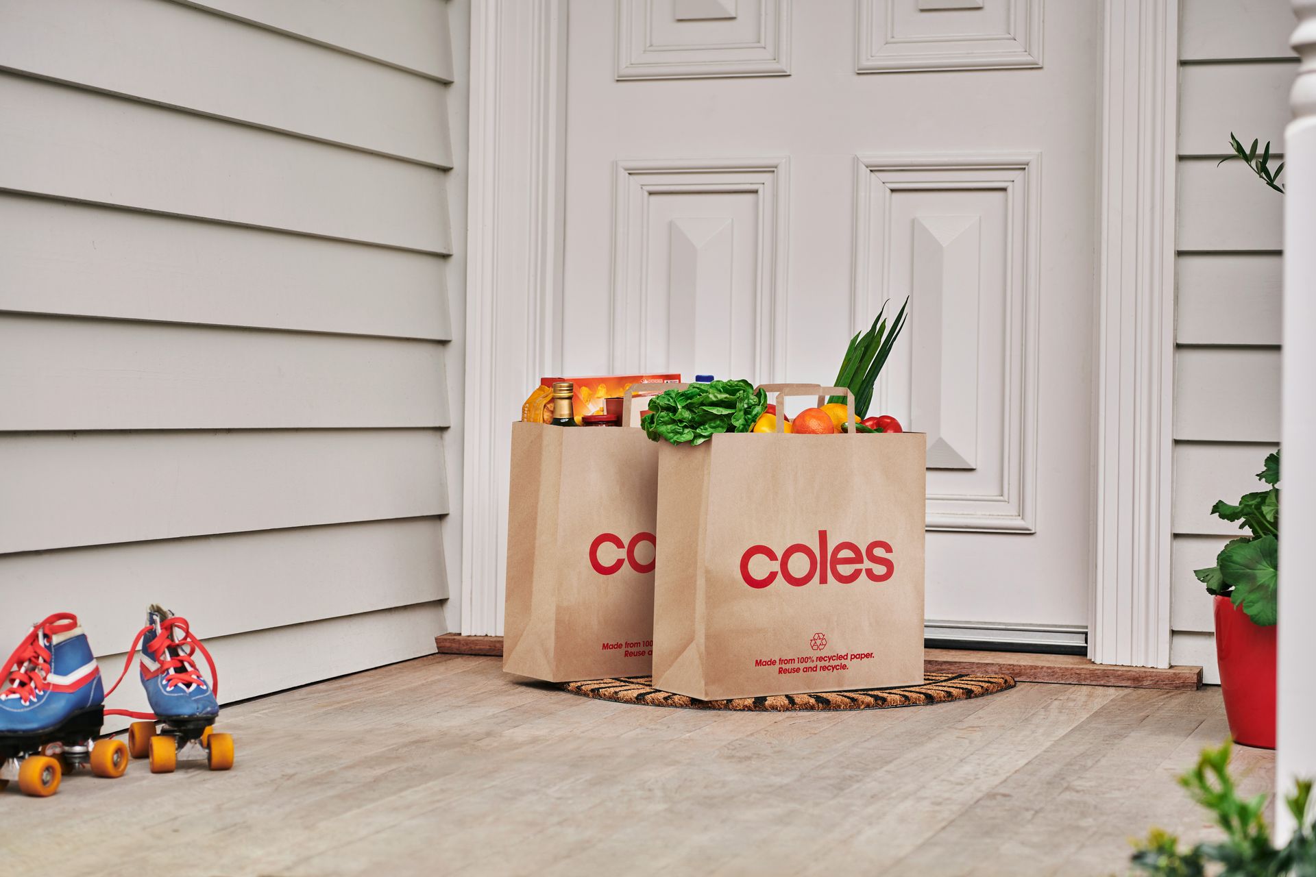 Shop Coles online to receive FREE home delivery