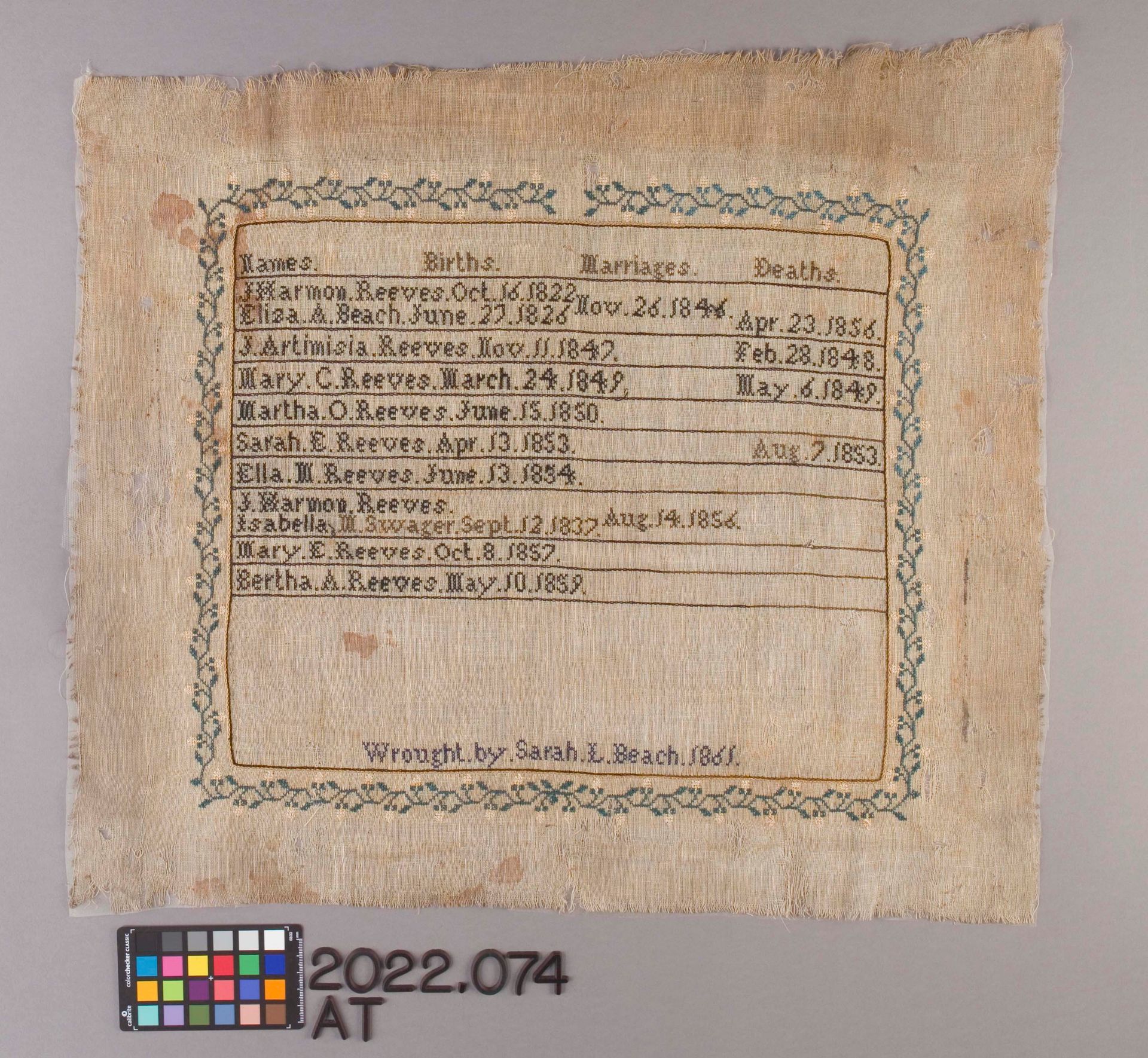 A weathered American flag with 34 stars and