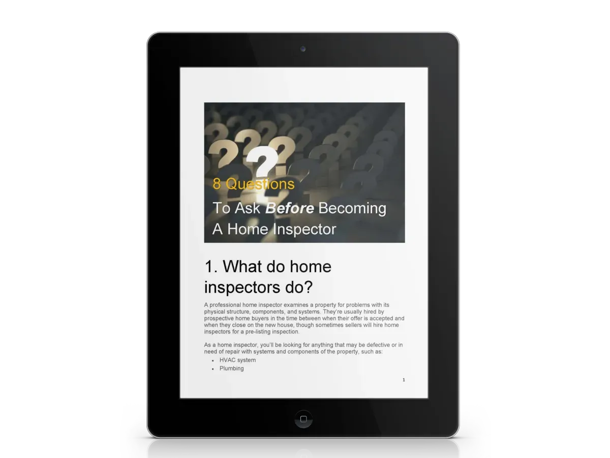 A tablet with a page on it that says `` what do home inspectors do ''.