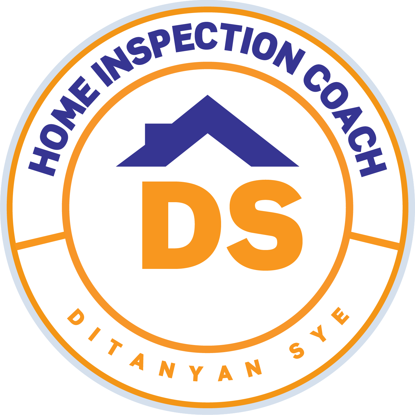 A logo for home inspection coach ditanya sye