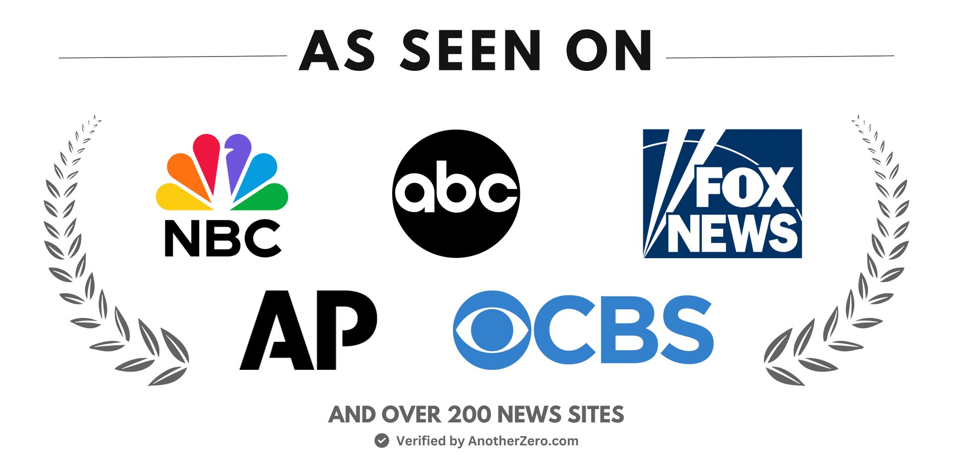 The logos of nbc , abc , ap , ocbs and fox news are shown on a white background.