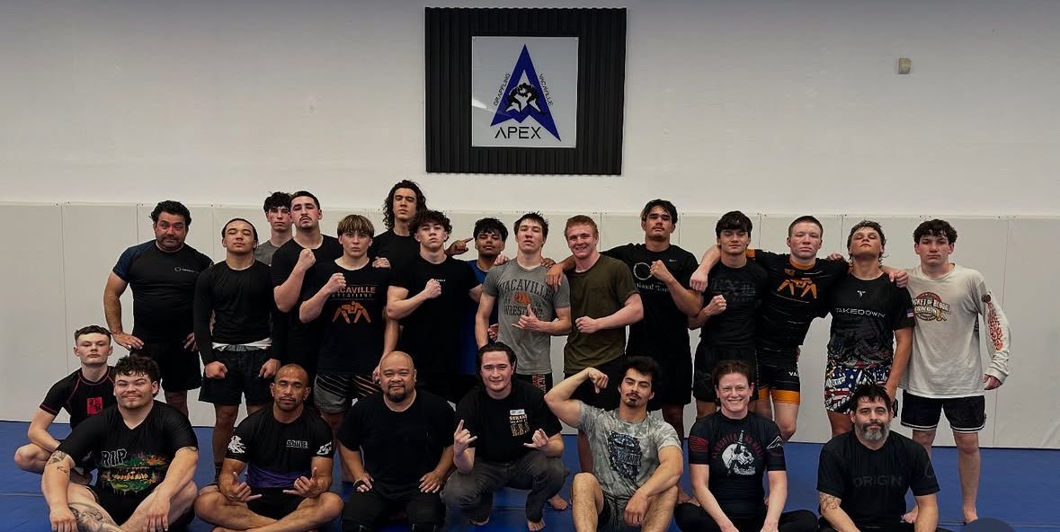 Adults practicing grappling drills at Vacaville Grappling Academy in Vacaville, CA to build fitness and confidence
