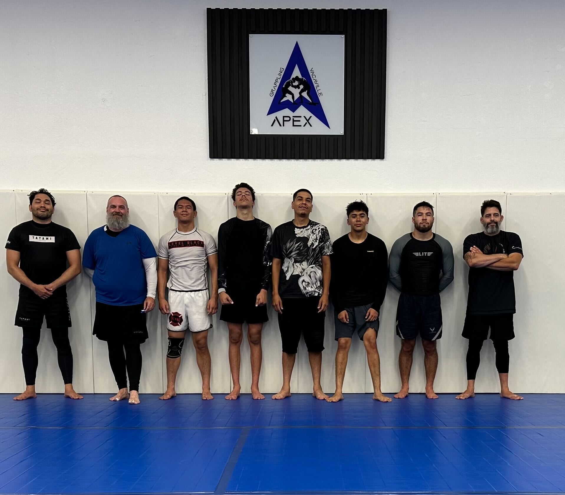 Practicing No-Gi grappling drills at Vacaville Grappling Academy in Vacaville, CA for strength.