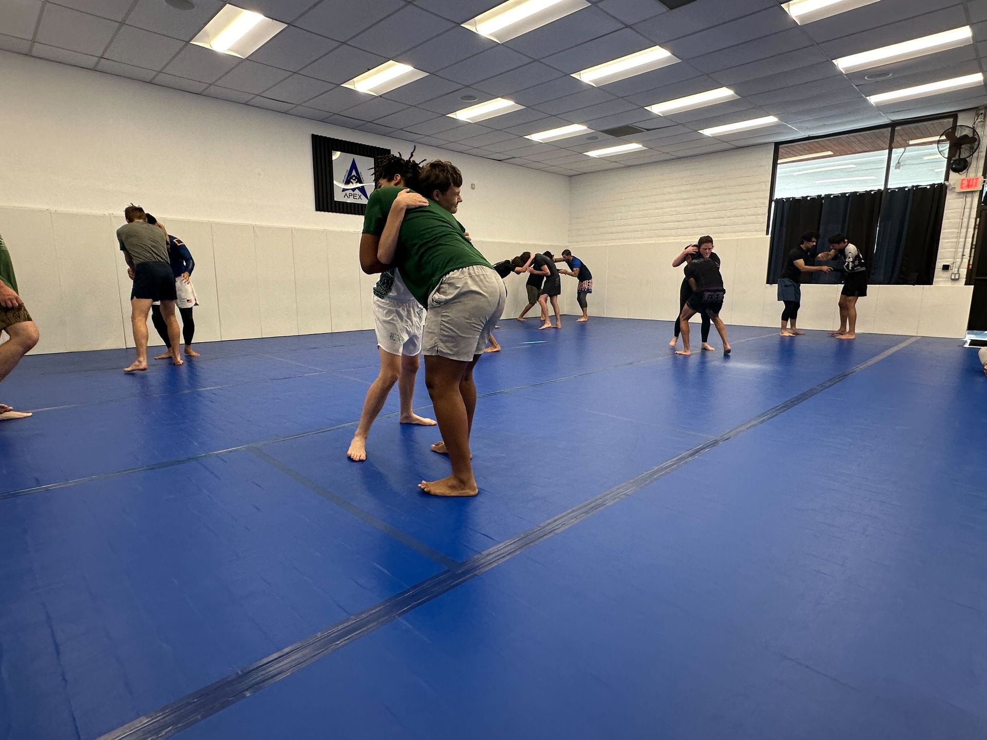 Students train No-Gi grappling at Vacaville Grappling Academy in Vacaville, CA, building focus and discipline.