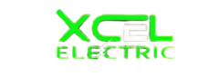 Xcel Electric logo with green letters.