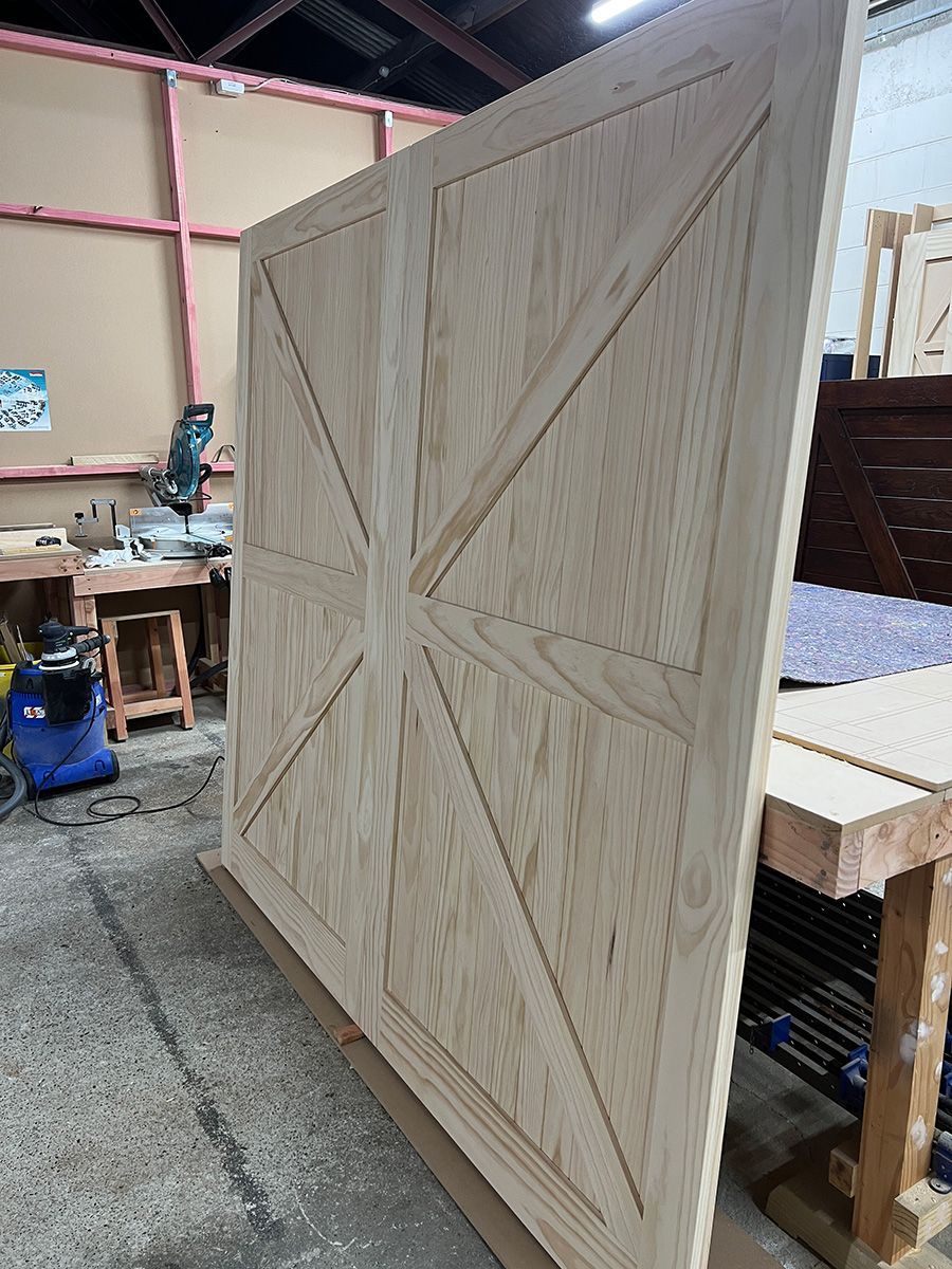 pair of timber doors