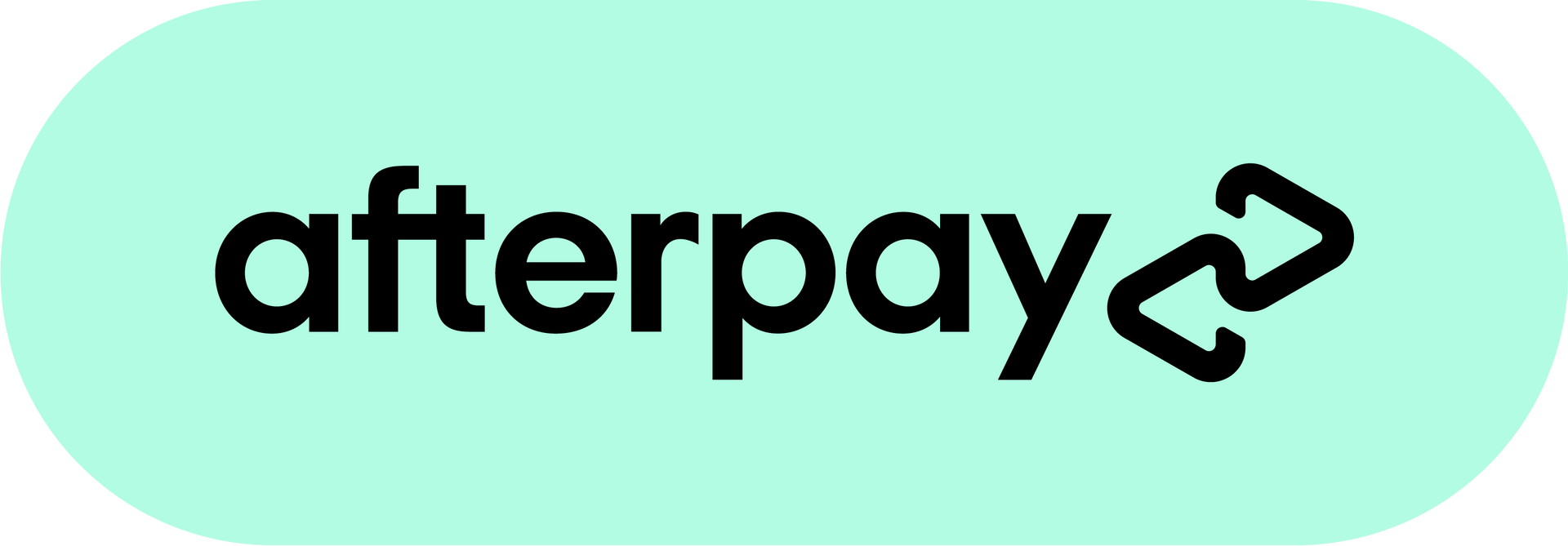 The Afterpay logo: black text reading 