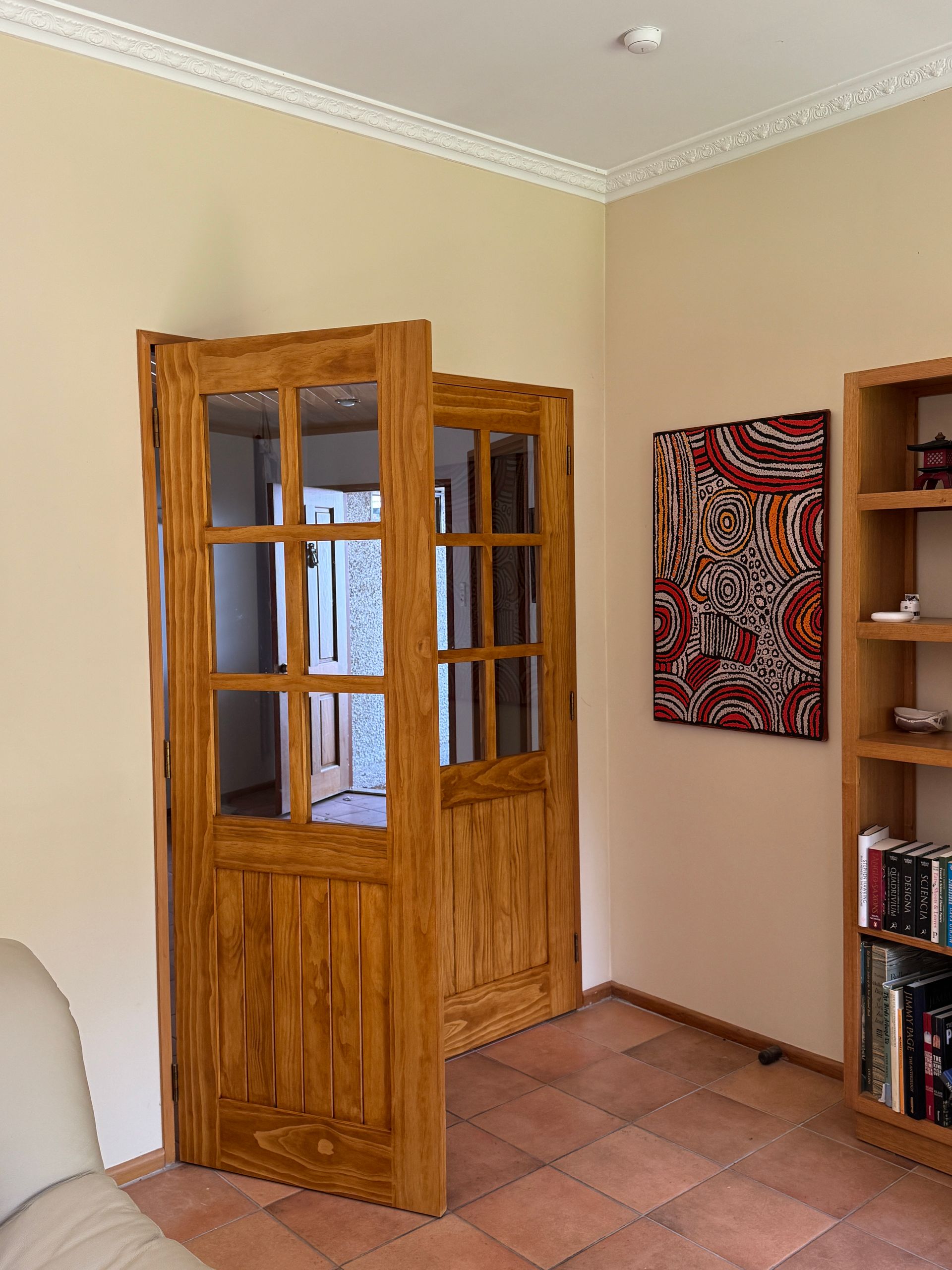 Accoya doors with Rimu stain