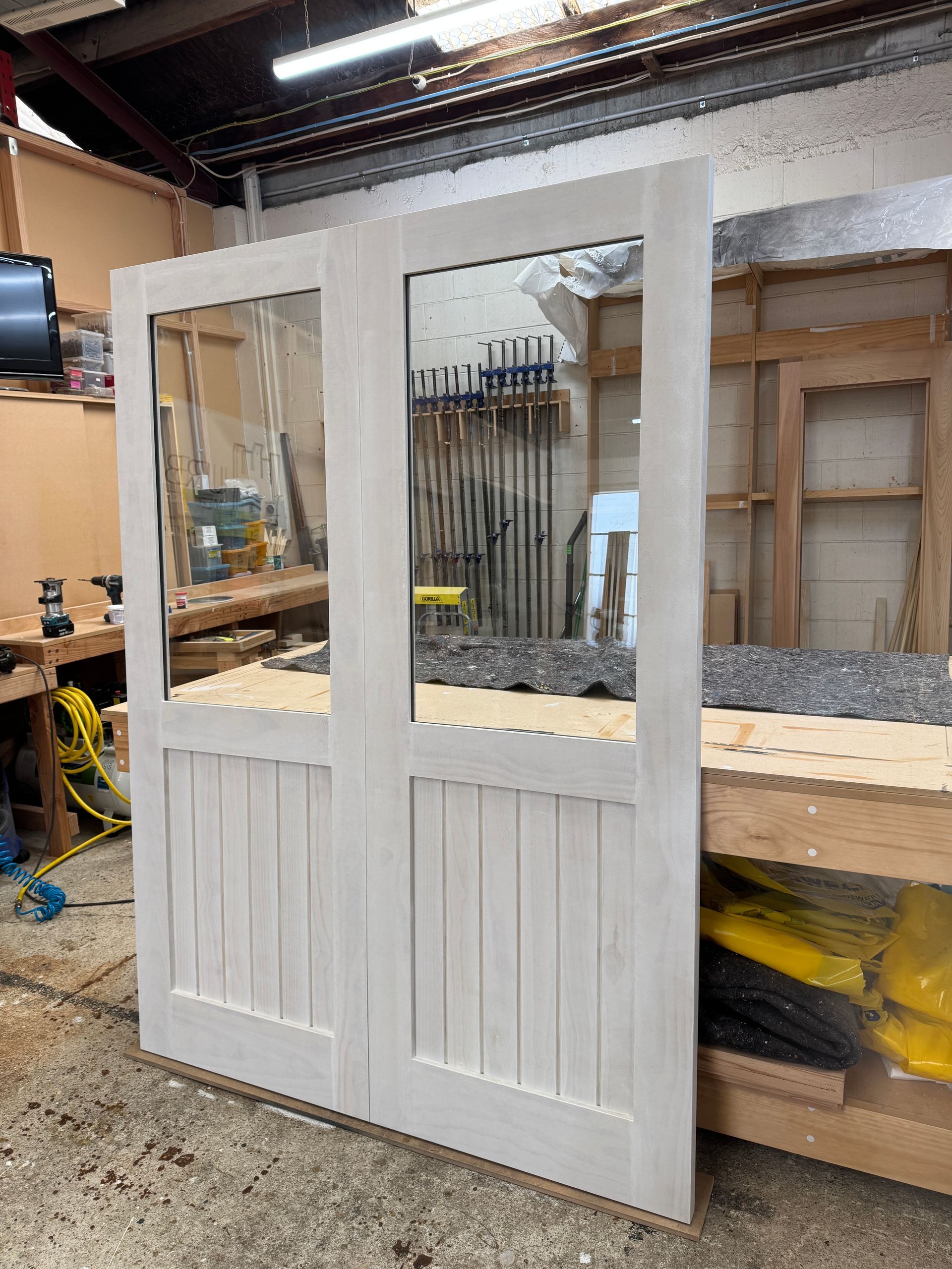 pair of double glazed French doors