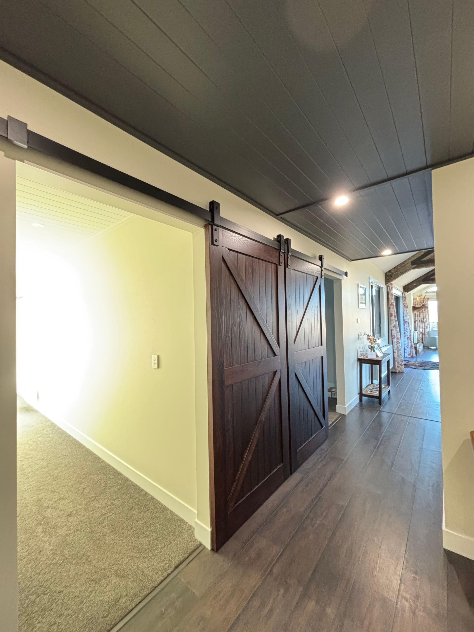 white ash barn doors