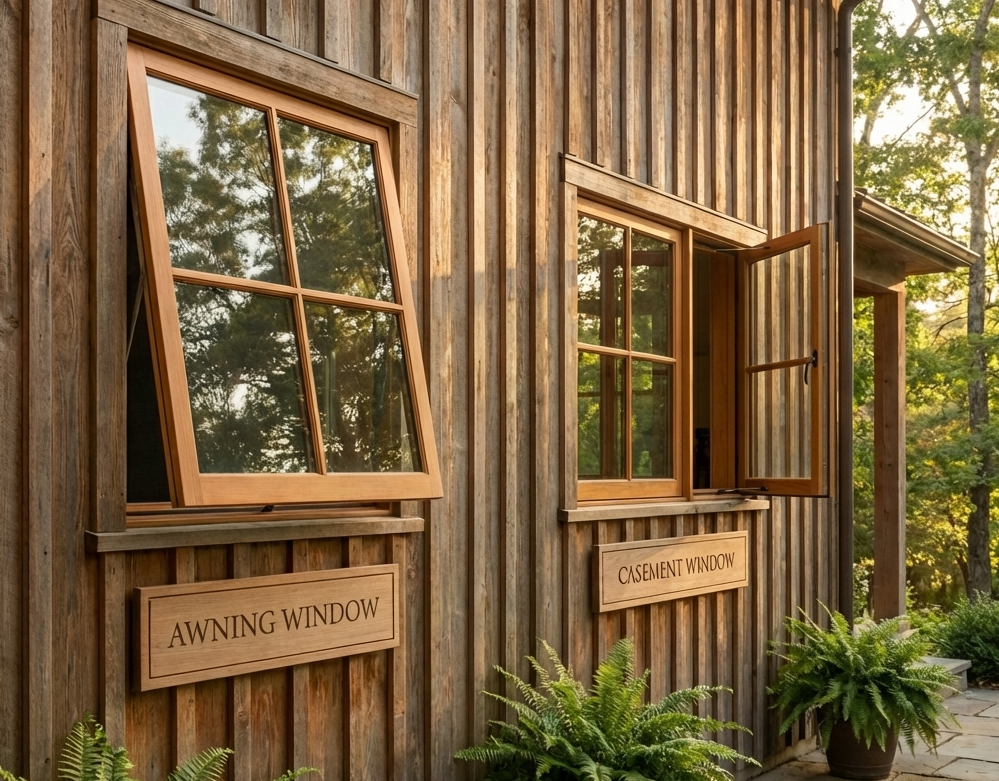 Awning or casement hung windows