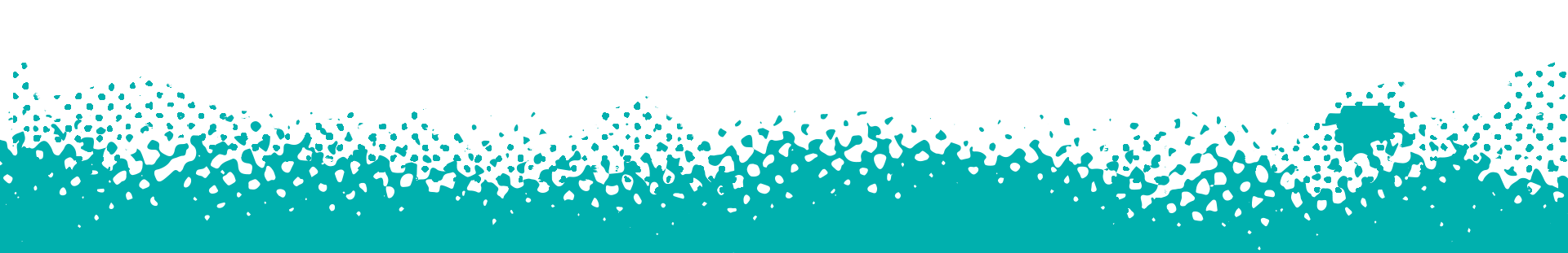 A teal-colored graphic element with a halftone dot pattern fading into white at the top.