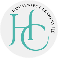 Housewife Cleaners LLC logo with teal “HC” monogram inside a light gray circle