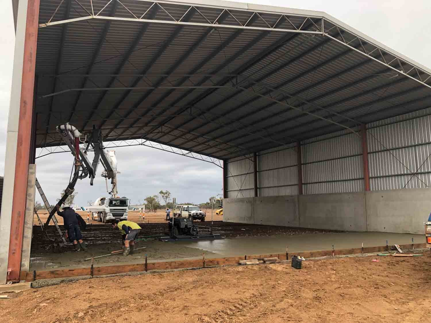 Farm Shed Concrete Flooring — Concreting in Dubbo, Central West	