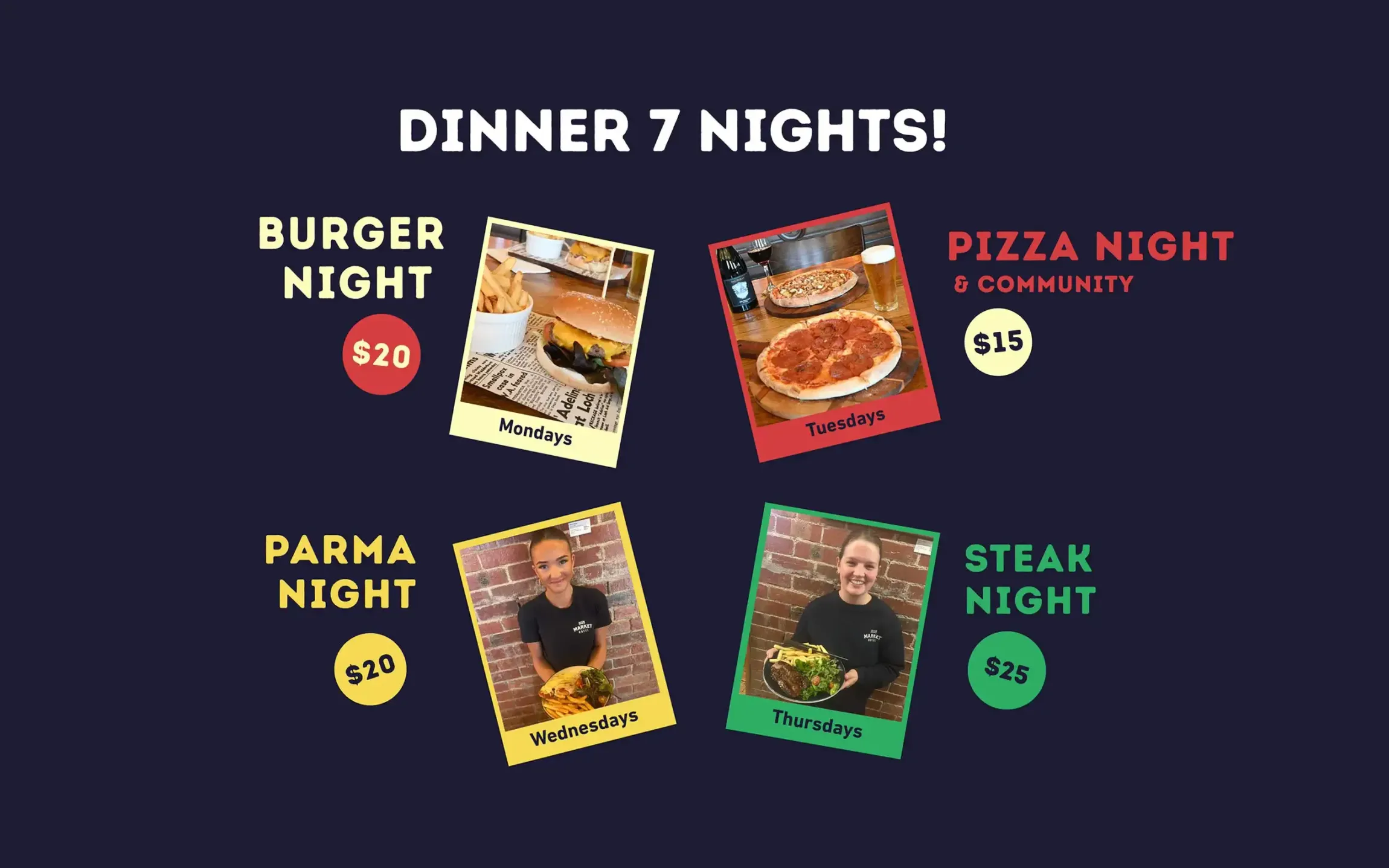 Dinner 7 Nights a week Ballarat