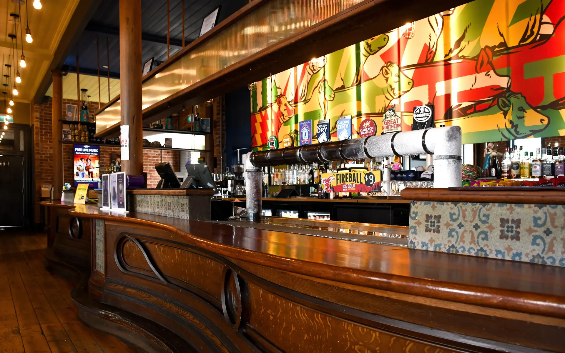 Renovated Bar at the Market Hotel Ballarat