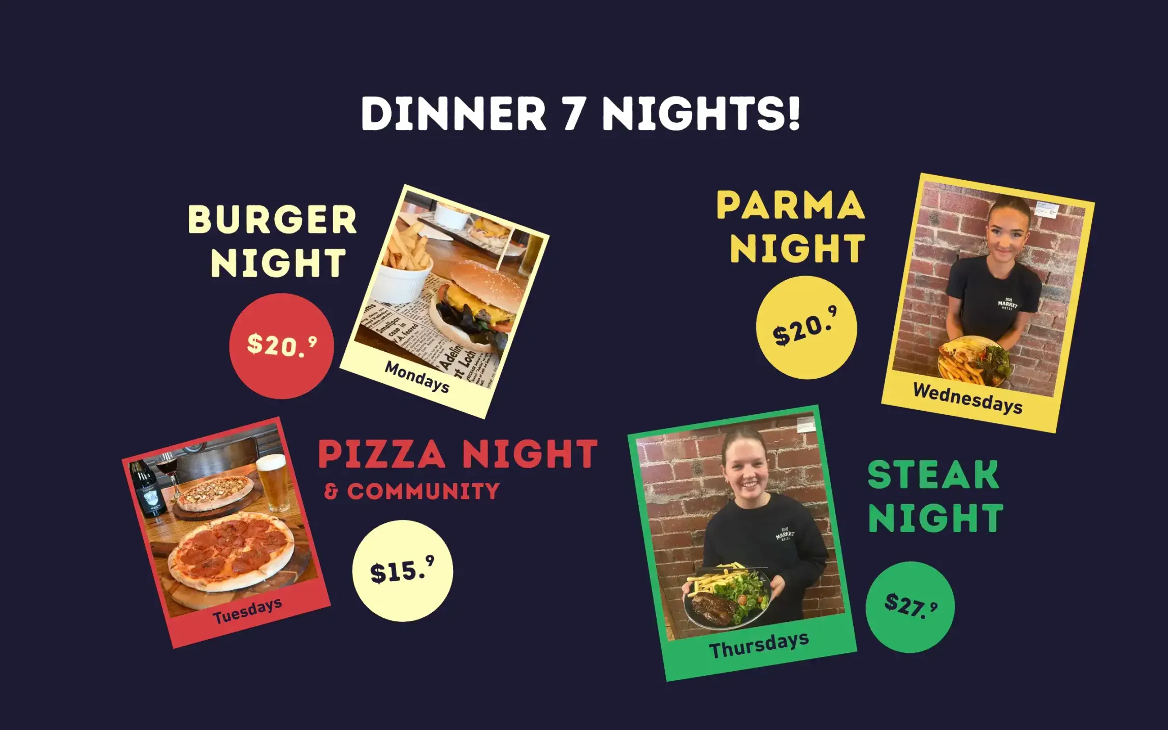 Dinner 7 Nights a week Ballarat