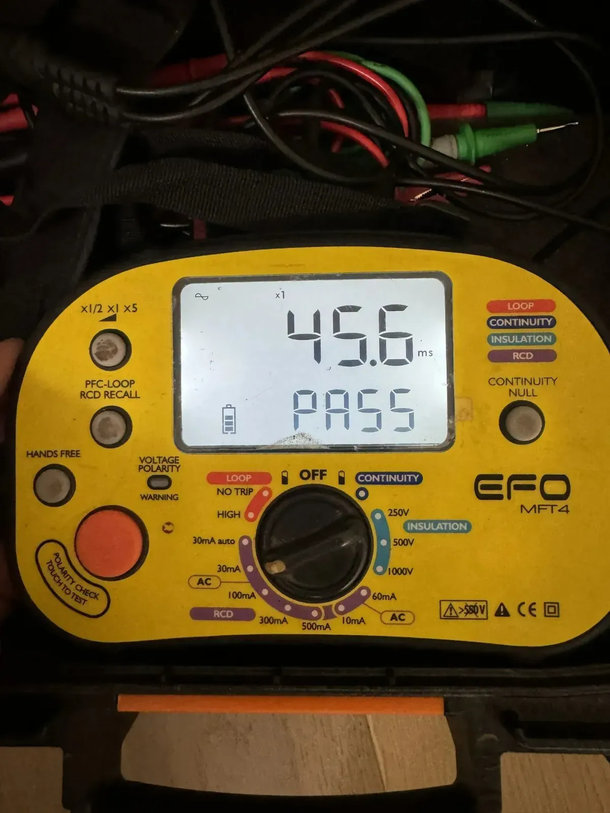 Electrical Tester Indicating a Successful Test — Higgins Electrical in Bribie Island, QLD