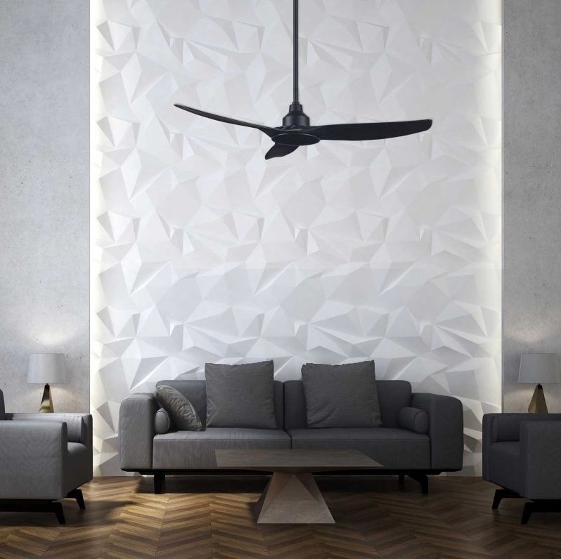 Living Room With Gray Furniture, Textured White Wall — Higgins Electrical in Palmwoods, QLD