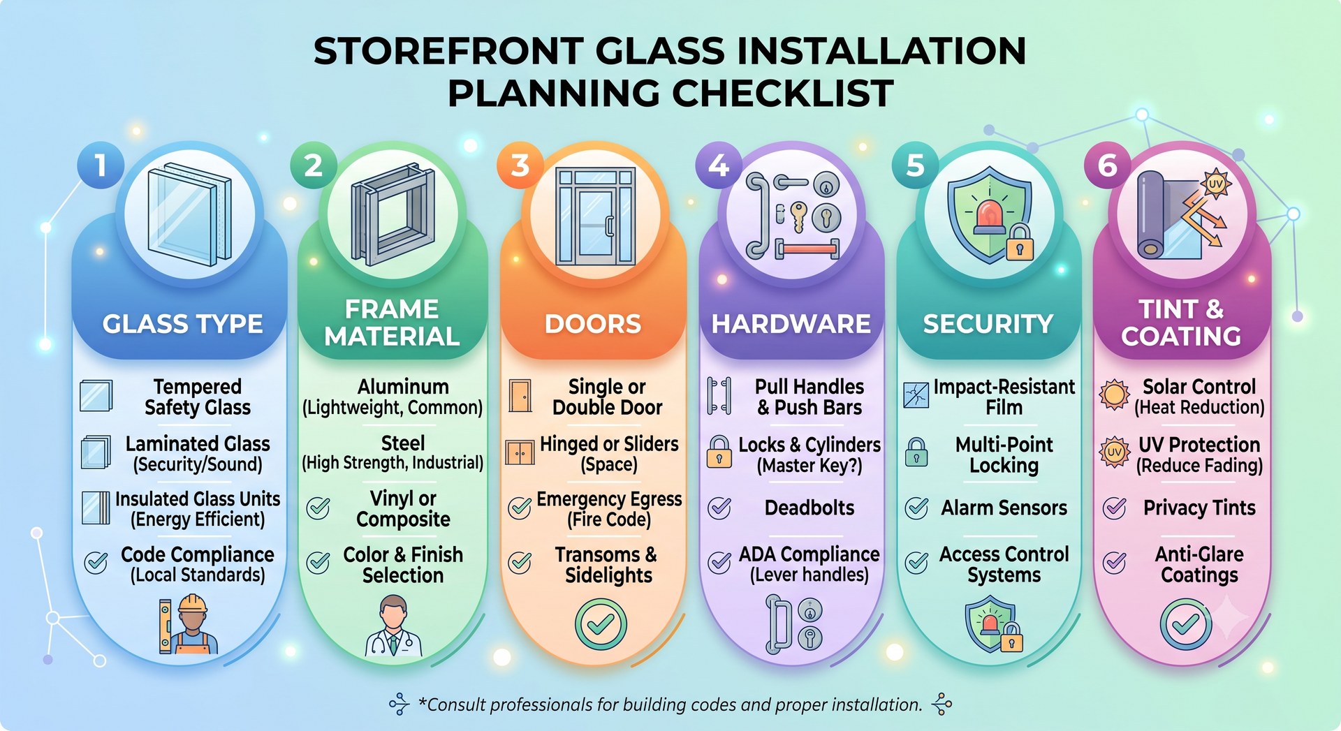 storefront glass systems planning checklist