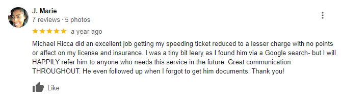 A person is giving a review on a facebook page.