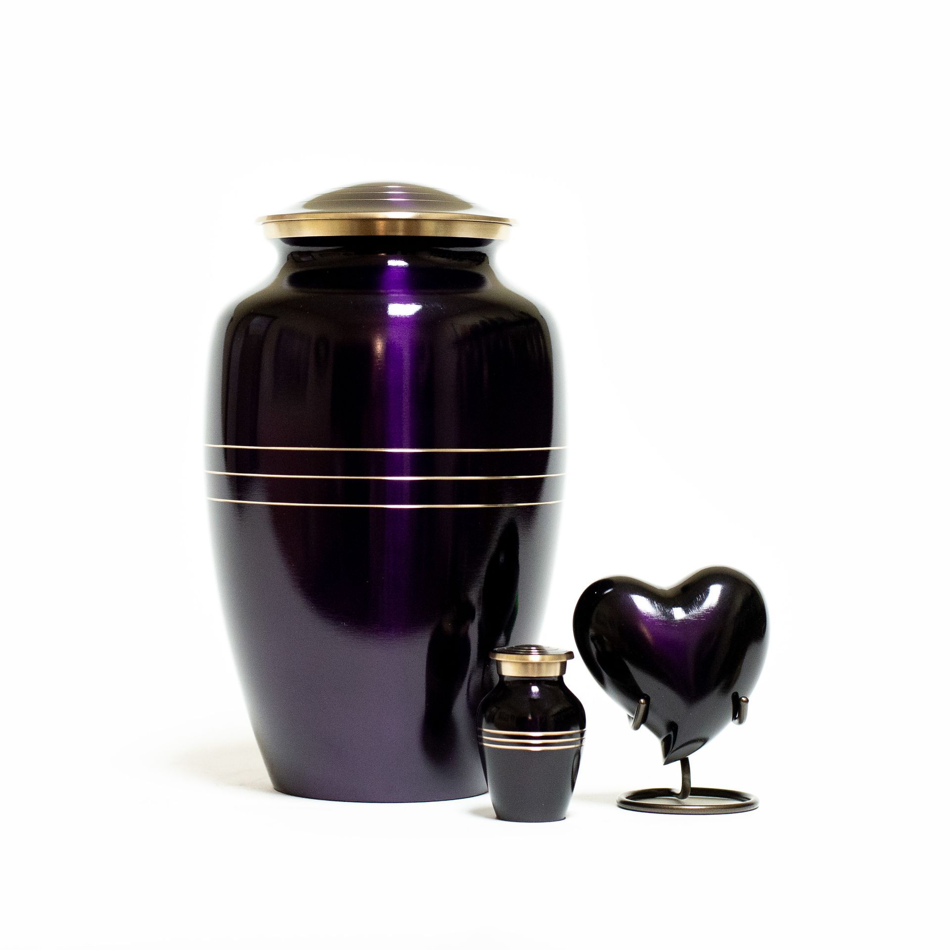 Metal Urn Classic Purple