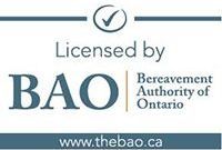 The bao logo is licensed by the bereavement authority of ontario.