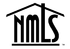 The nmls logo is a black and white image of a house with a roof.