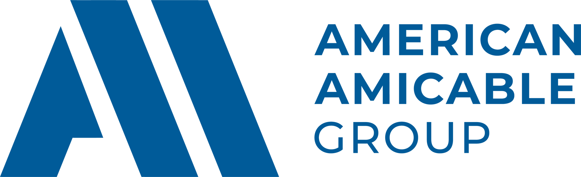 Logo for American Amicable Group: Blue letter 