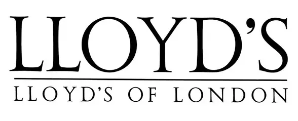Lloyd's logo: Bold black text 