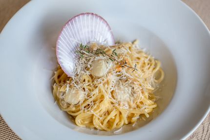 Scallop Spaghetti Cream Sauce