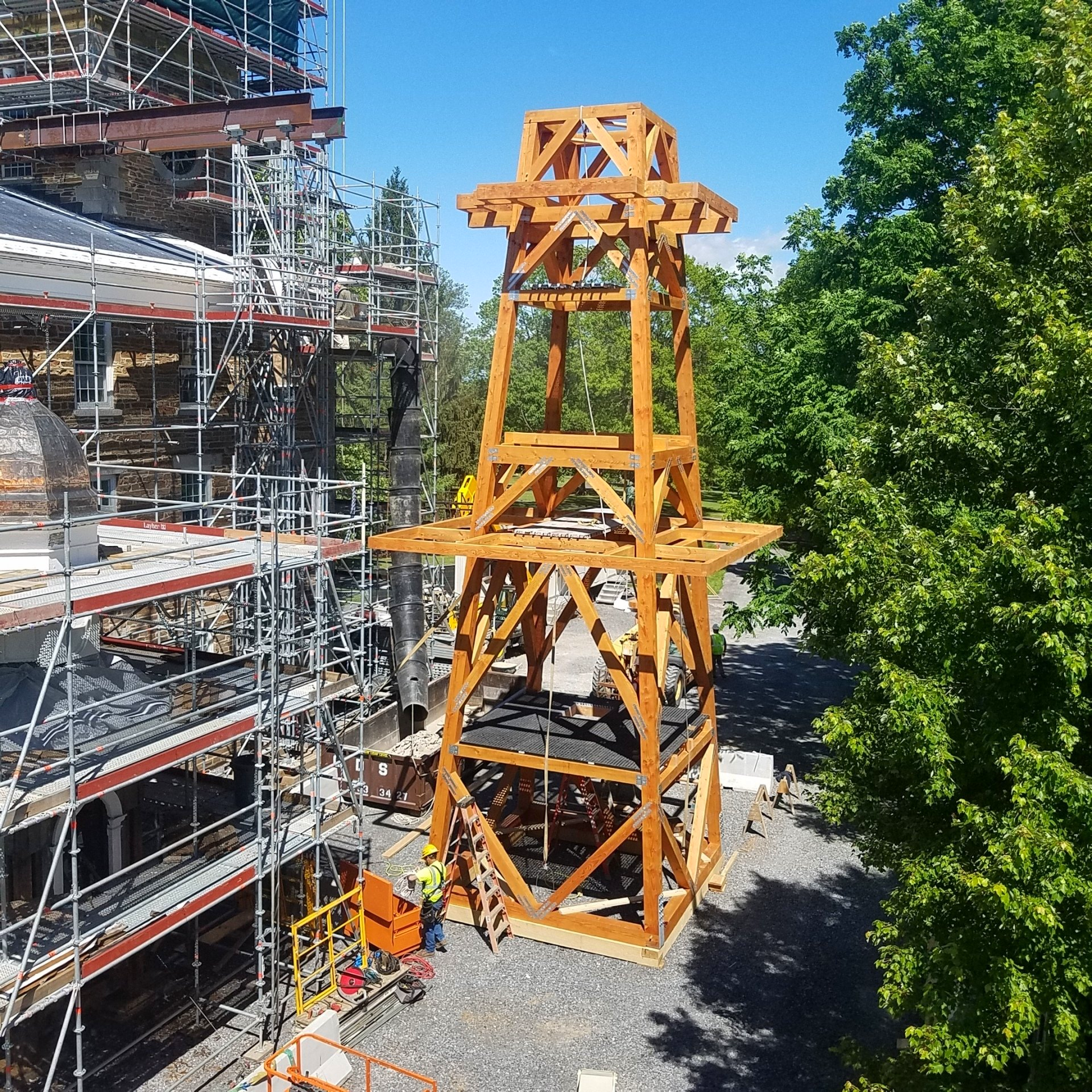 Hamilton College Chapel Undergoes Steeple Renovations