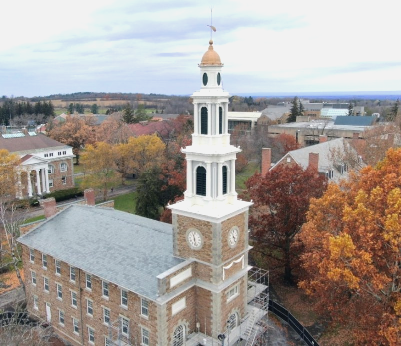 Hamilton College Chapel Undergoes Steeple Renovations