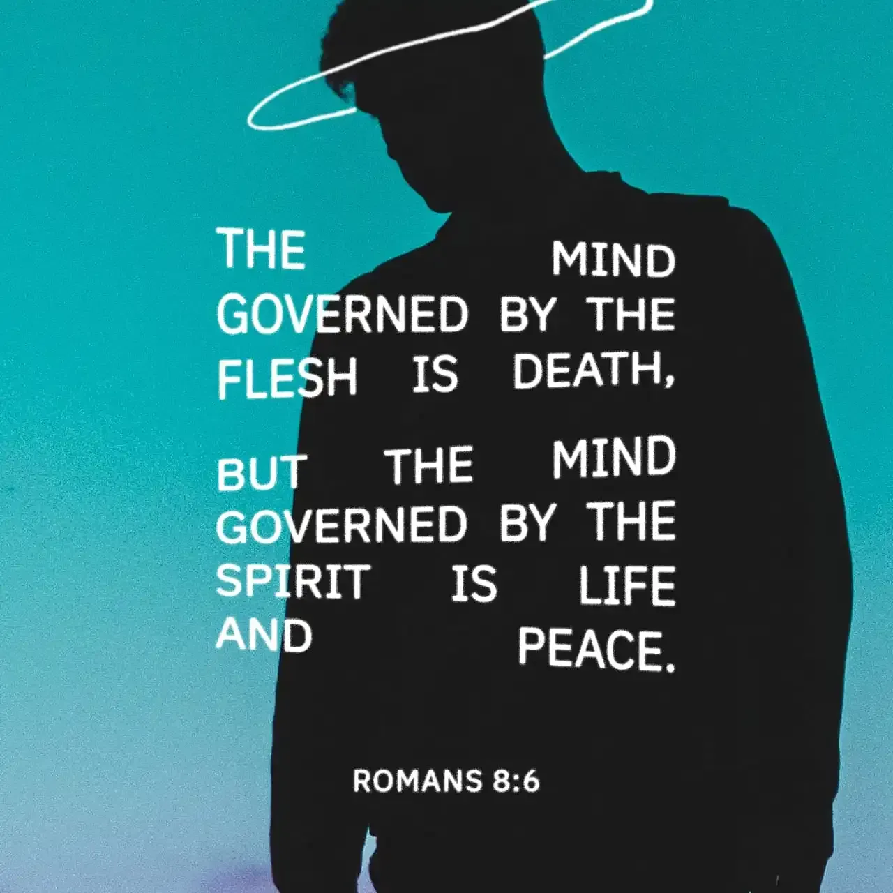 a shadow of a person with a quote written across it.