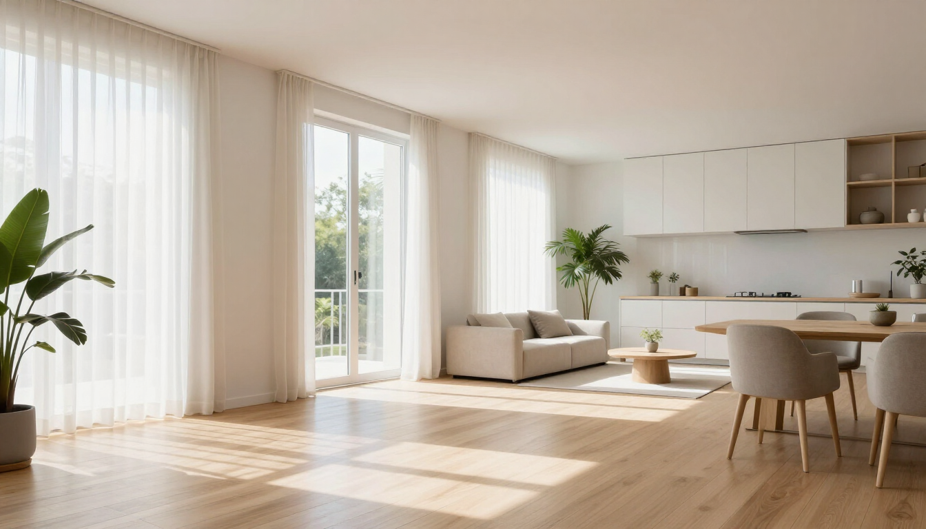 Modern clean home interior representing high indoor air quality