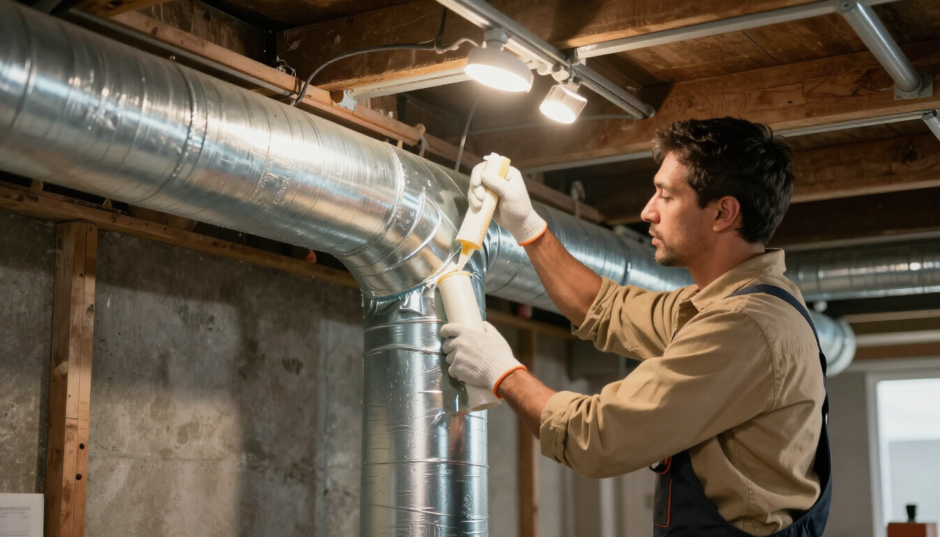 Professional sealing of HVAC ducts
