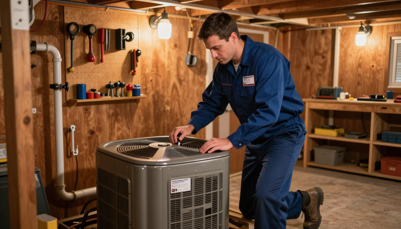 Professional HVAC inspection