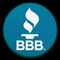 BBB logo on a teal circle with a white torch icon and bold white letters.